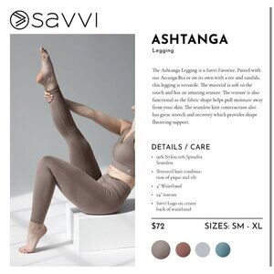 Savvi Ashtanga Ribbed Leggings Taupe Medium